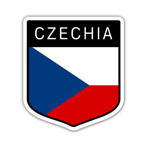 Czechia Flag Shield Sticker