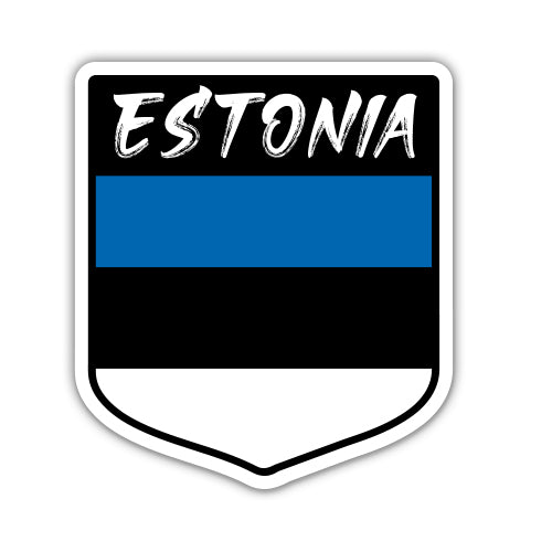 Estonia Flag Shield Sticker
