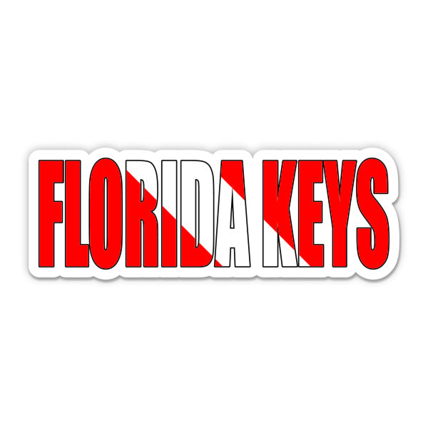 Florida Keys Scuba Diving Dive Flag Sticker