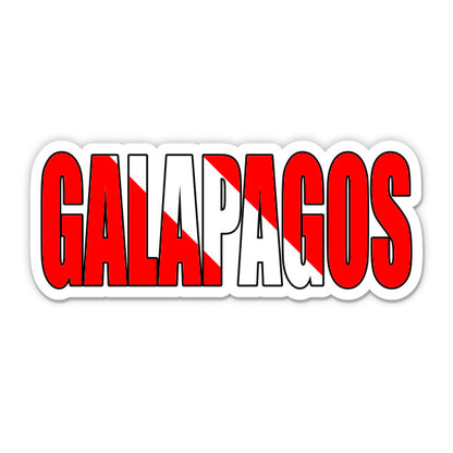 Galapagos Islands Scuba Diving Dive Flag Sticker
