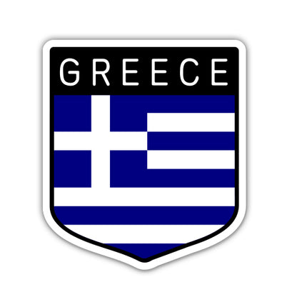 Greece Flag Shield Sticker