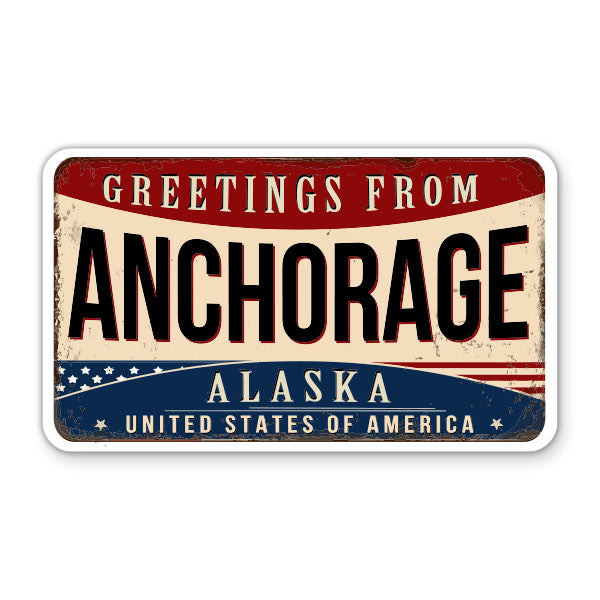 Greetings From Anchorage Alaska Sticker