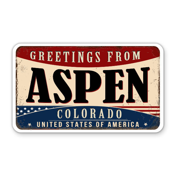 Greetings From Aspen Colorado Sticker