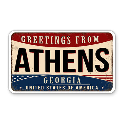 Greetings From Athens Georgia Sticker