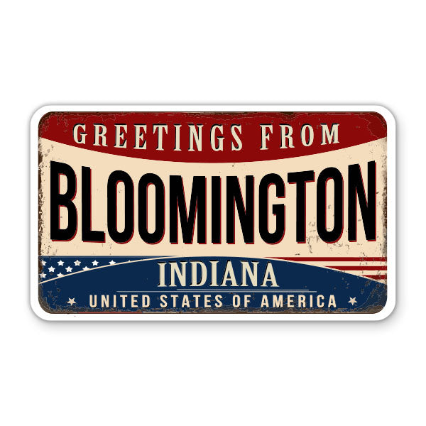 Greetings From Bloomington Indiana Sticker