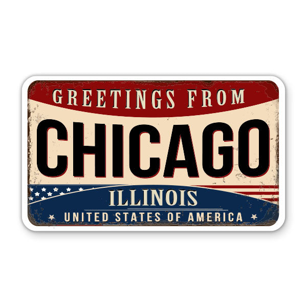 Greetings From Chicago Illinois Sticker