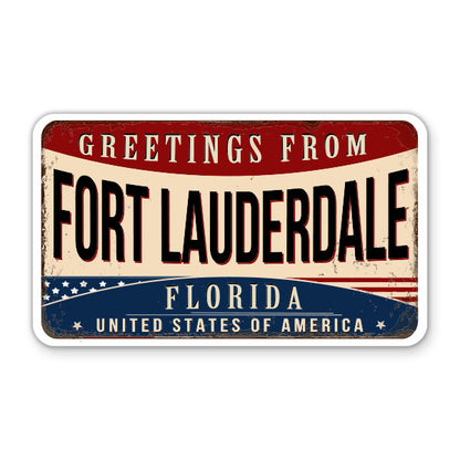 Greetings From Fort Lauderdale Florida Sticker