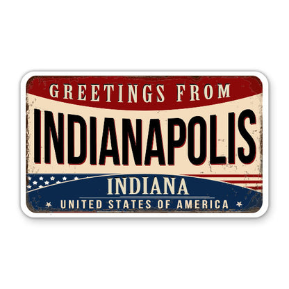 Greetings From Indianapolis Indiana Sticker