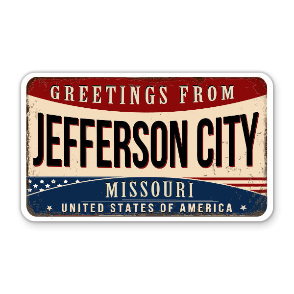 Greetings From Jefferson City Missouri Sticker