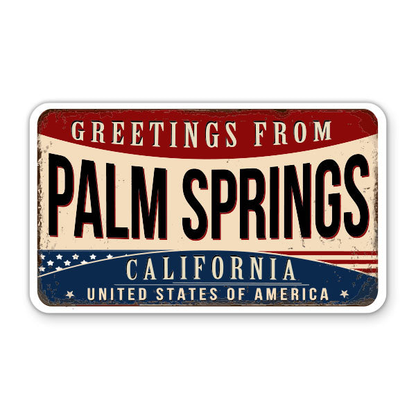 Greetings From Palm Springs California Sticker