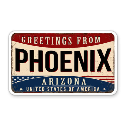 Greetings From Phoenix Arizona Sticker