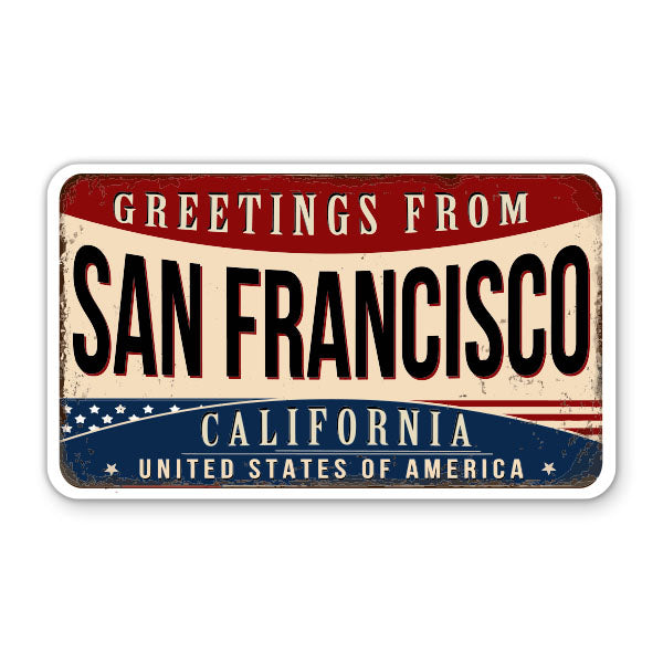 Greetings From San Francisco California Sticker