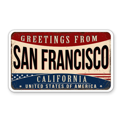 Greetings From San Francisco California Sticker
