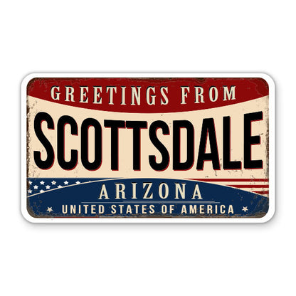 Greetings From Scottsdale Arizona Sticker