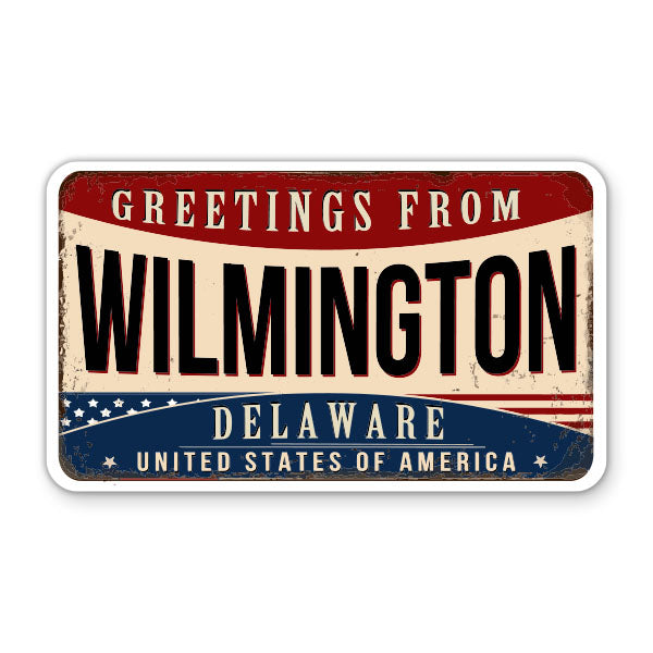 Greetings From Wilmington Delaware Sticker