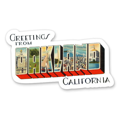 Greetings from Oakland California Sticker