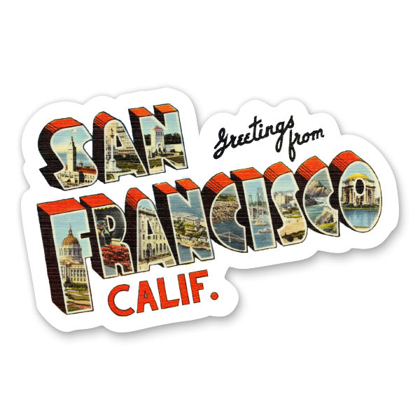 Greetings from San Francisco California Sticker