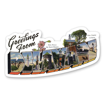 Greetings from Delaware Sticker