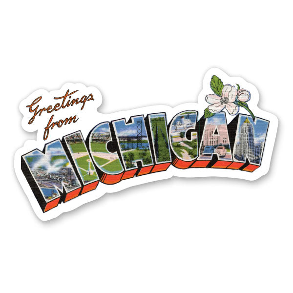 Greetings from Michigan Sticker
