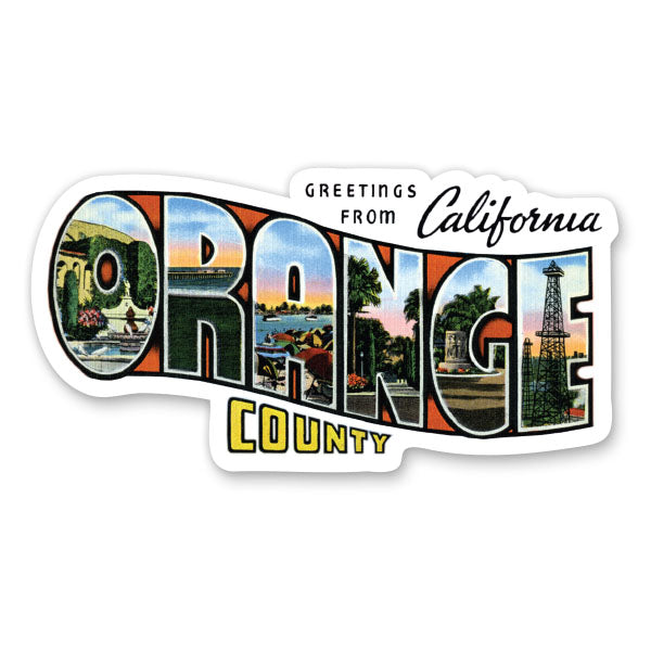 Greetings from Orange County California Sticker