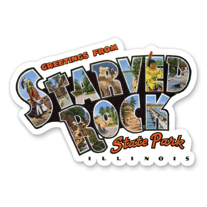 Greetings from Starved Rock Illinois State Park Sticker