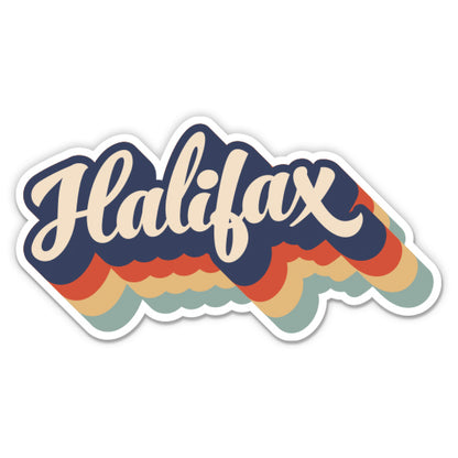 Halifax Canada Retro Sticker