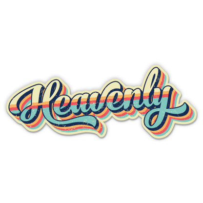 Heavenly Lake Tahoe Retro Ski Style Sticker