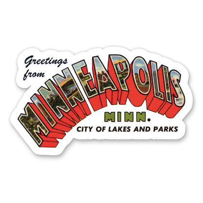 Greetings from Minneapolis Minnesota Sticker