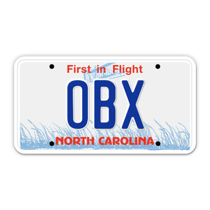 OBX Outer Banks North Carolina License Plate Style Sticker