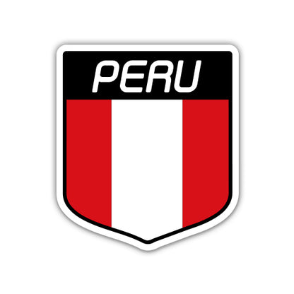 Peru Flag Shield Sticker
