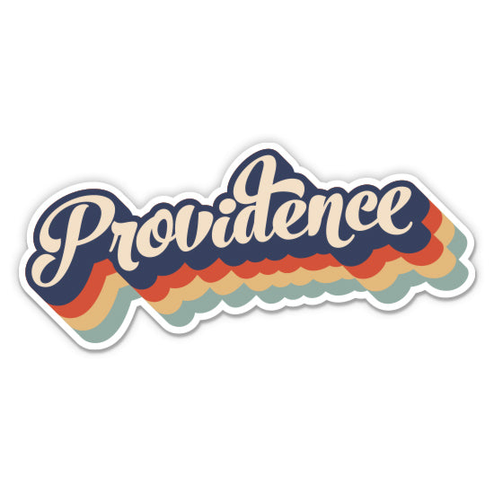 Providence Rhode Island Retro Sticker