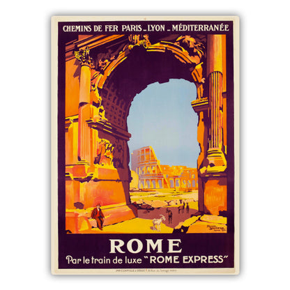 Rome Travel Poster Advertising Sticker