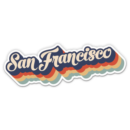 San Francisco Retro Sticker