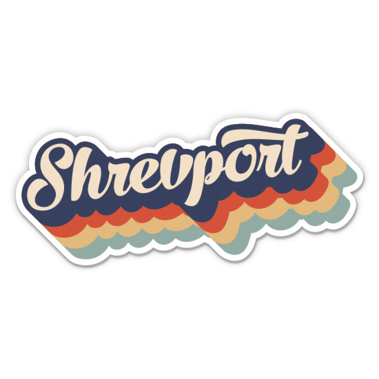 Shrevport Louisiana Retro Sticker