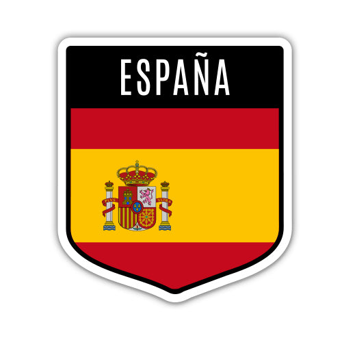 Spain Flag Shield Sticker