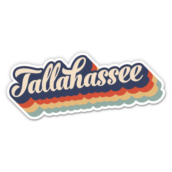 Tallahassee Florida Retro Sticker