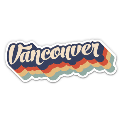 Vancouver Canada Retro Sticker