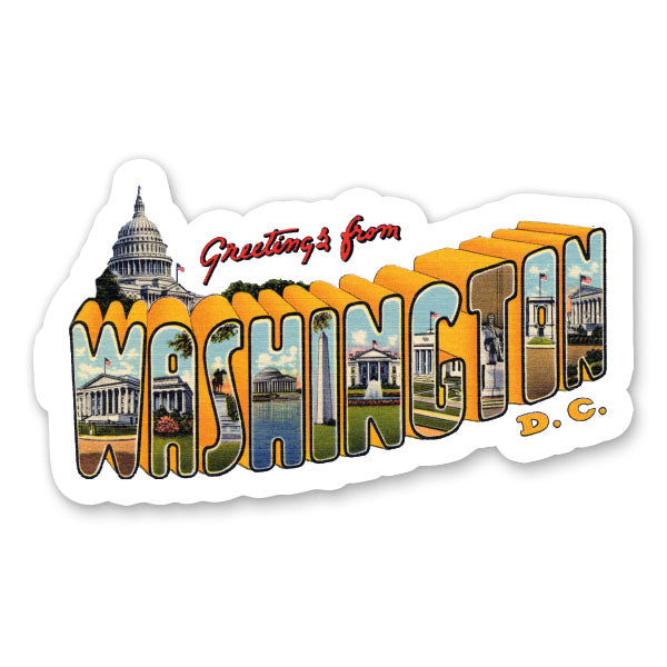 Greetings from Washington DC Sticker