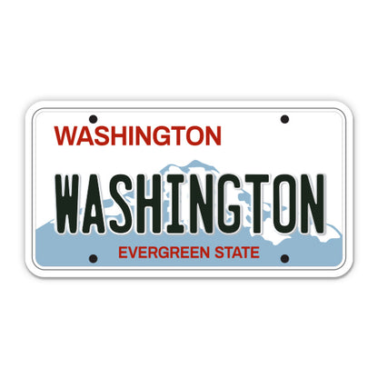 Washington License Plate Style Sticker