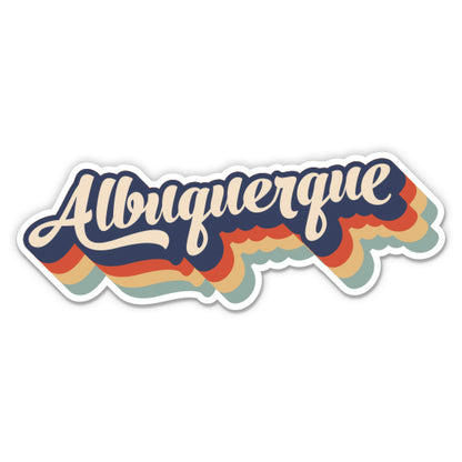 Albuquerque New Mexico Retro Sticker