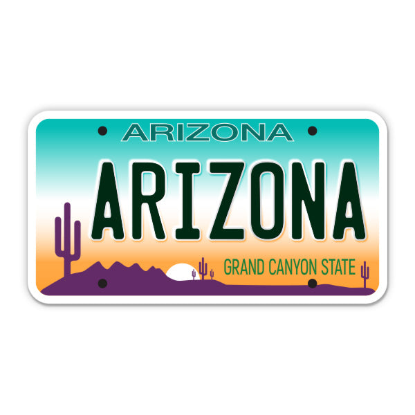 Arizona License Plate Style Sticker