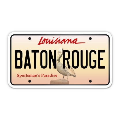 Baton Rouge Louisiana License Plate Style Sticker