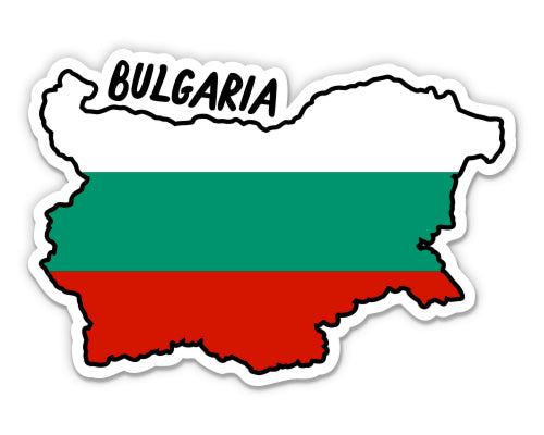 Bulgaria Map with Flag Sticker