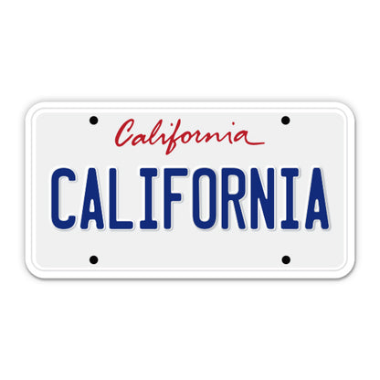 California License Plate Style Sticker