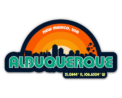Albuquerque New Mexico Skyline Sticker