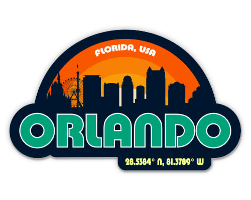 Orlando Florida Skyline Sticker