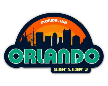 Orlando Florida Skyline Sticker