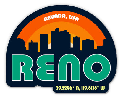 Reno Nevada Skyline Sticker