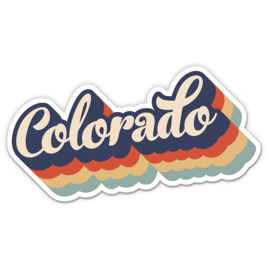 Colorado Retro Letters Style Sticker