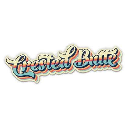 Crested Butte Retro Ski Style Sticker